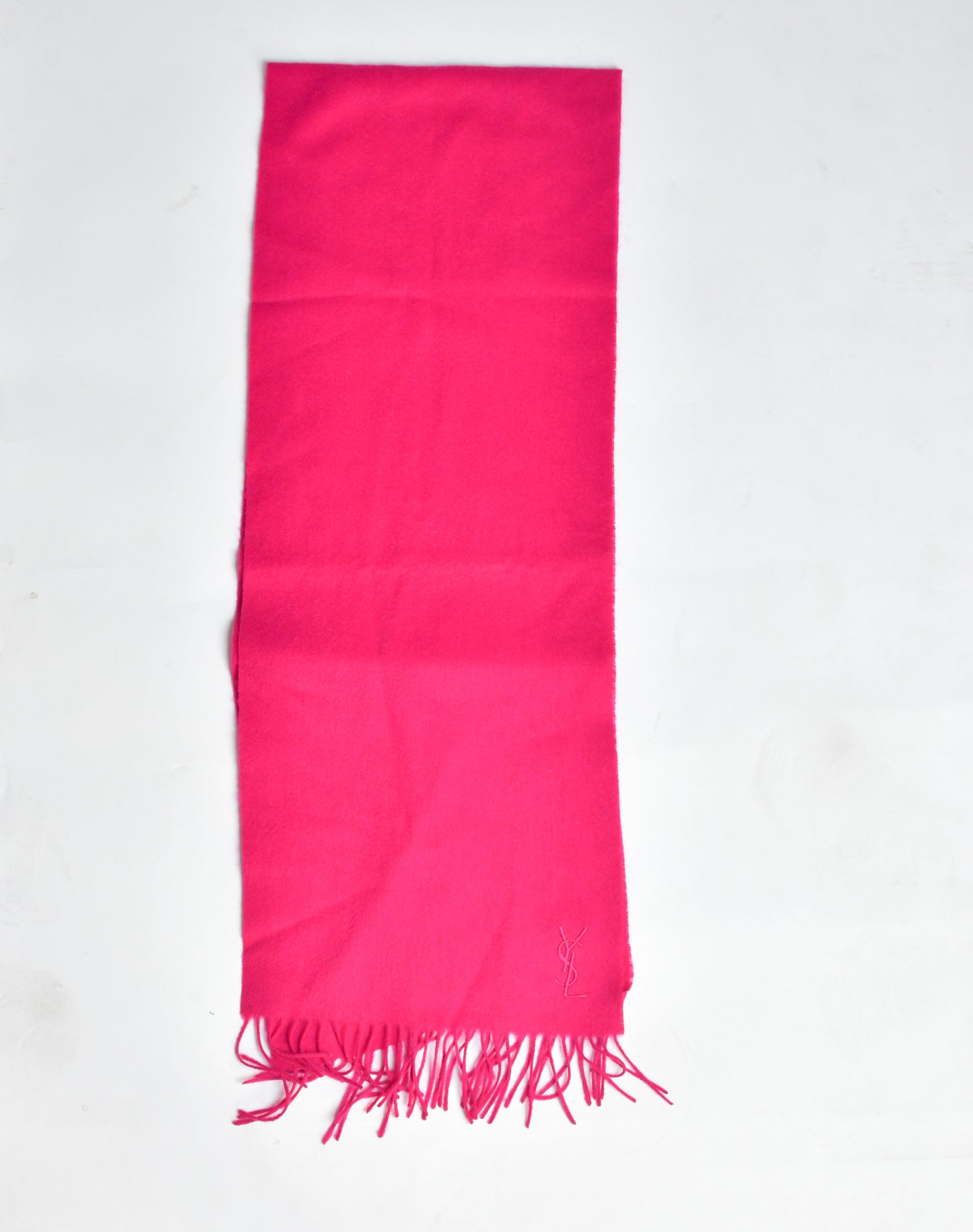 Saint Laurent Fringed Cashmere Scarf