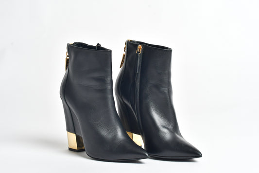 Giuseppe Zanotti - Gold Claw Zip Pointed Toe Bootie