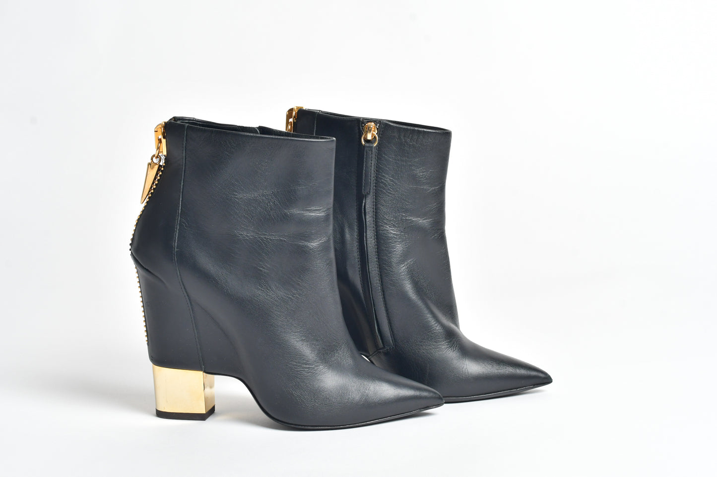 Giuseppe Zanotti - Gold Claw Zip Pointed Toe Bootie