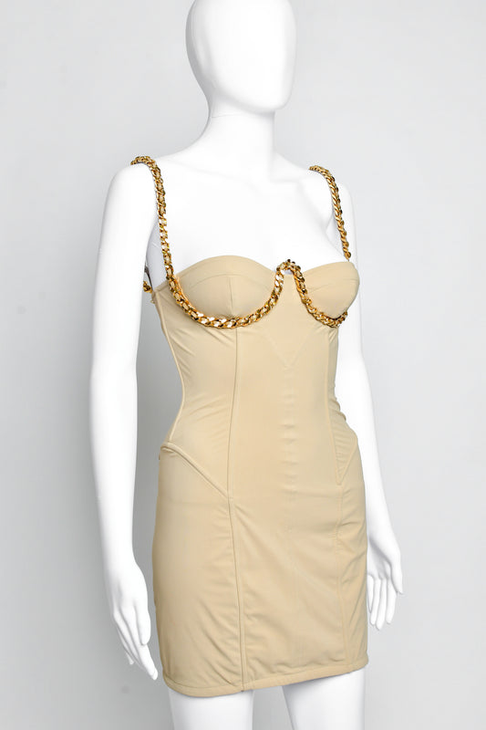 Burberry- Chain Trimmed Corset Dress