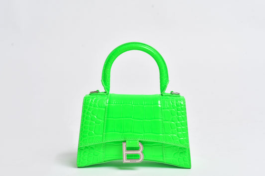 Balenciaga HOURGLASS XS crocodile handbag